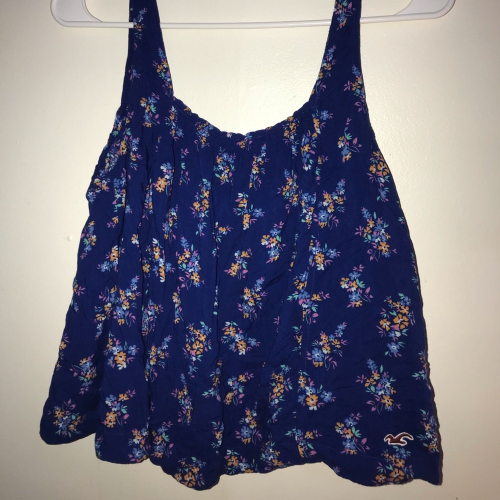 Hollister Blue Floral Top